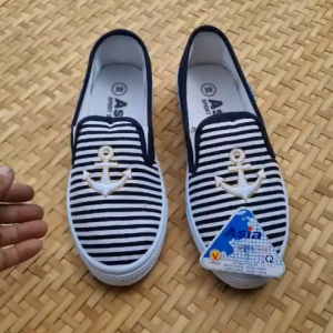 Giày Vải Asia Nữ  Siêu Bền HỌA TIẾT SỌC NGANG