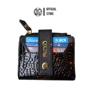 QXZ94 Dompet Wanita Silvania Wallet Model Lipat Warna Pastel Glossy Slot Kartu Banyak Tempat Koin