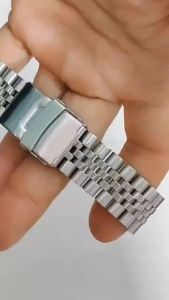 18 19 20 21 22 23  24mm 316L Solid Stainless Steel Watch Strap with Curved End Jubilee Bracelet Accessories for Seiko SKX009