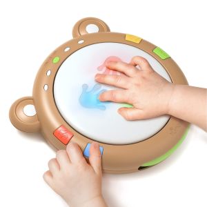 Baby music electronic toy with light and sound baby glow drum toy suitable for early hand development suitable for babies toddlers boys girls gifts