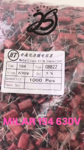 10 BUAH MILAR 154J 630V MILAR 154 630V KAPASITOR MYLAR 630 VOLT ups