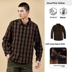 Jeep | Jeep Pure Cotton Plaid Shirt Mens British Retro Casual Collar Workwear Jacket Breathable Long Sleeve Autumn Winter Outerwear