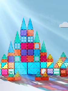 Magnetic Tiles for Kids Toddler STEM engineering imagination 60PCS