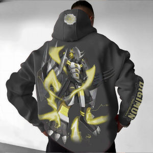 Bandai | Digimon Anime War Greymon Joint Hoodie 2025 Autumn and Winter Mens Harajuku Loose Casual Childrens Parent-Child Jumper Top