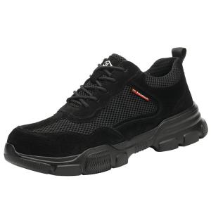 DINGGU | Mens Anti-crush Anti-puncture Steel-toe Lightweight Soft Sole Safety Shoes