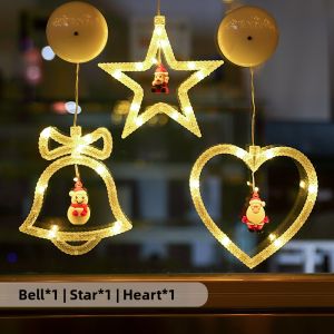 BEAUTY IN THE LIGHT | Christmas Decorative Lights Suction Cup Lights Snowflakes Stars Lights Girls Room Decor Ambiance