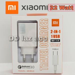 CHARGER UNTUK XIAOMI TYPE C REDMI NOTE 7 8 8 PRO NOTE 9 FAST CHARGING 22.5W MDY-11-EP ORI