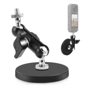 PULUZ Magnetic Pea-Style Action Camera Clip Mount Holder Adapter1/4-inch Interface For GoPro MISSION 1/1 PRO/Insta360/DJI Camera