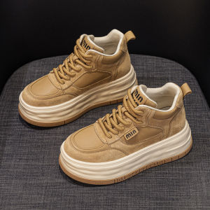 Womens Fleece Lined Sporty Platform High Tops Thick Bottomed Retro Style Shoes Comfortable Casual Cross Laced round Toe