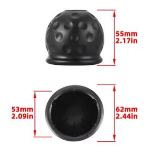 1/2pcs Trailer Ball Cover Universal Car Tow Bar Ball Cover Rubber Tow Hook Protective Cover Automotive Accessories