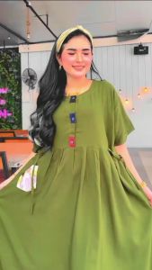 Daster Chibi Jumbo Ld 120 Busui - Dress Jumbo Saku Samping - Pakaian Hamil