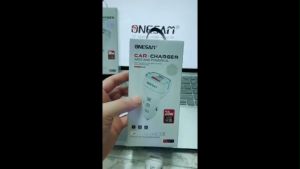 ONESAM CAR CHARGER OS G13: Charger Mobil Adaptor 2 Ports Type C + USB Fast Car Charging