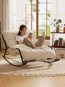 Lazy Sofa Double Person Adult Living Room Balcony Couch Home Use Leisure Chair Recliner Sleepable Couch Cream Style Sofa