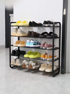 5 Layer Shoe Rack Organizer Multi-Layer Space Saving Storage Shelves Shoe Organizer Stainless Steel Storage Rack Shoe Storage