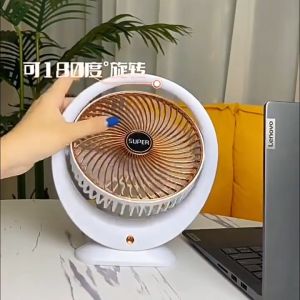 Portable mini electric fan USB rechargeable small Desktop Fan 180°Degre noiseless Quiet adjustable