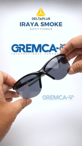 Delta Plus IRAYA SMOKE Lens Safety Glasses UV400 Anti-Mist Anti-Scratch ANSI Z87+ Sunglasses