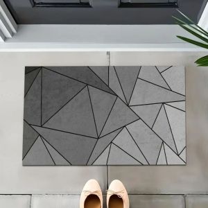 VIKAMA Modern Geometric Doormat Bedroom & Kitchen Non-Slip Floor Mat Indoor & Outdoor Entryway Rug Home Decor