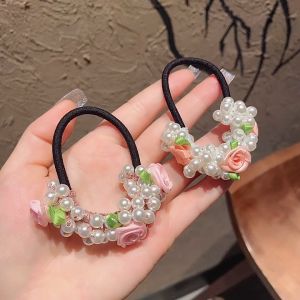 Dây buộc tóc đính ngọc trai nhân tạo phong cách hàn quốc siêu xinh mã PK-019