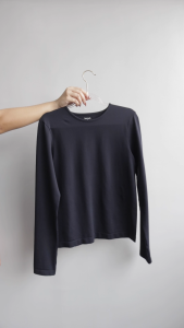 Herah Long Sleeve Seamless T Shirt for Women 2pcs Fitted Stretchable Buttery Soft Plus Size