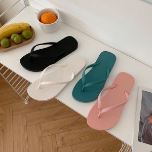 รองเท้าแตะส้นแบนสไตล์เกาหลีทันสมัยสําหรับคู่รักรองเท้าแตะแบบสบาย ๆ ใช้ทุกวันพร้อมสายรัดพลาสติกสําหรับผู้ชายและผู้หญิง