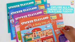 Sticker Playland (3-6 yrs) trains observation fine motor skills logic creativity and vocabulary via themed stickers