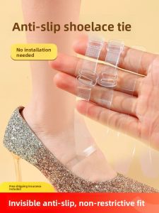 Transparent Invisible High Heel Shoe Straps Anti-Drop Fixing Bands for Single Shoes No Buckle Foot Loose Shoe Laces