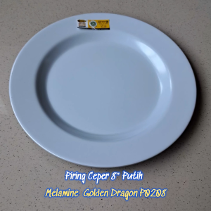 Piring Ceper 8" Melamine - Golden Dragon P0208