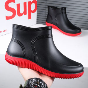 2025 New Style Waterproof Anti-Slip Rain Boots Mens High-End Contraction Mouth Outdoor Delivery Rider Special Use Shoes