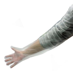 50Pcs/Bag Plastic Disposable Long Arm Gloves 90CM for Farm Animals Veterinary Examination