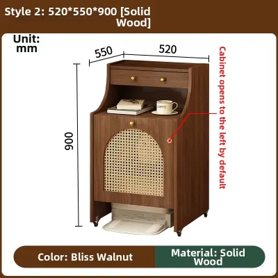 HANYUAN | Robot Vacuum Storage Side Cabinet Mobile