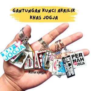Gantungan Kunci Jogja ISI 5PCS Souvenir Oleh Oleh Malioboro Bahan Akrilik