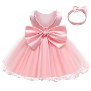 LZH | Công Chúa Cho Bé Giáng Sinh Trang Phục Christening Đầm Cho Bé Gái 1st Sinh Nhật Tiệc Cưới Quần Áo Sơ Sinh Dài Đến Đầu Gối Bầu