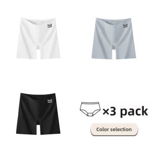 MiiOW | MiiOW Womens Safety Pants Invisible Ice Silk Flat Angle Underwear Three-In-One Seamless Foundation Liquid Anti-Light Walking