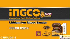 INGCO 20V Li-Ion Sheet Sander CSHSLI2014 CSHSLI20141