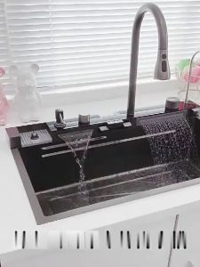 👍แผงหนาขึ้น 5 มม👍ซิงค์ล้างจาน อ่างล้างจาน ขนาด 68x46 75x46 80x46 ลึก 22cm นาโนดำ สแตนเลส304 ไม่เป็นสนิม 100% ซิ้งล้างจาน อ่างสแตนเลส อ่างล้างจานสแตนเลส อ่างอาบน้ํา เครื่องล้างจาน - Lazada