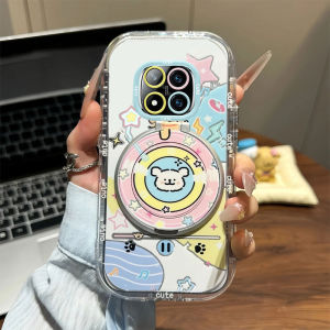 Redmi Note14 Pro+ New Phone Case Female Model with Rotating Stand Extreme Speed Lens Full Cover Music Dog Cartoon Shell