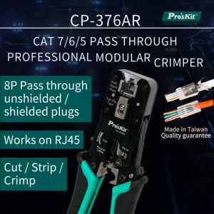 ProsKit CP-376AR CAT 7/6/5 Pass Through Professional Modular Crimper
