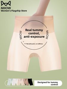 MiiOW | High Waist Ice Silk Safety Pants Womens Thin Briefs Anti Exposure Shorts Comfortable Underwear Invisible Summer Bottoms