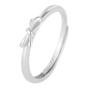 Shunshun Sweet Butterfly Knot Ring for Women Pure Silver Simple Ring Adjustable Band Fresh out Fashion Jewelry Gift Box