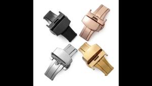 Dây Đeo Đồng Hồ Khóa Bướm Bằng Thép Không Gỉ 10-22mm Mặt Mờ Bóng Phụ Kiện Dây Đeo Đồng Hồ 14mm 16mm 18mm 20mm