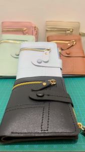 Forever Young CY1012 Dompet Uang Lipat Wanita Mini Muat Banyak Bahan PU Dengan Zipper Koin