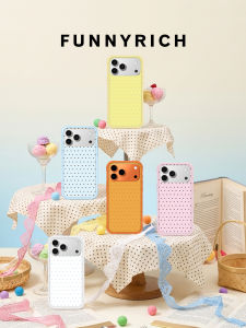 FUNNY RICH | Shockproof Case with Stand and Rope Dot Pattern Protective Cover