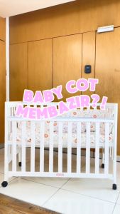 Babylove Basic Baby Cot / Solid Meranti Wood 60cm x 120cm