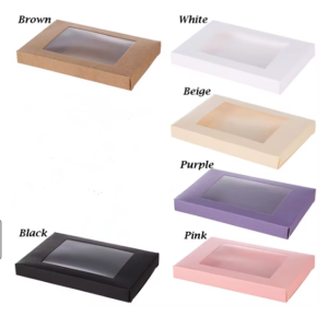 Wedding Gifts Childrens Gifts Birthday Party Supplies Kraft Paper Gift Boxes PVC Window Cleaning Candy Packaging Bags Cak