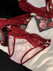 Quần Lót Ren Đỏ Kiểu Pháp Gợi Cảm Cạp Thấp Khoét Sâu Cạp Cao Cạp Giữa Mùa Ngựa Quần Lót Nữ Quần Lót Ren