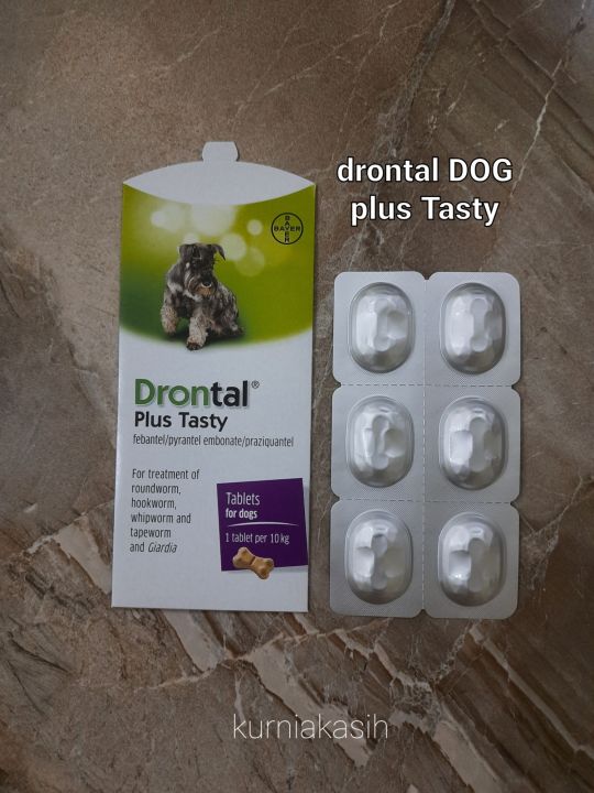 drontal dog/obat cacing anjing tablets