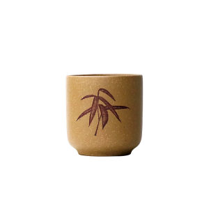 CHANGTAO | Tách Sứ Zisha Cao Cấp Handcrafted với Khắc Trúc Lan Mai và Cúc 170cc