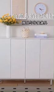 ตู้เก็บรองเท้า ชั้นวางของ 10 ราย ทั้งสอง เก็บรองเท้า เก็บหม้อ จาน เครื่องปรุง สีขาวมินิมอล ขายกสูง ที่นอกเหนือจาก 1,000 ครั้ง