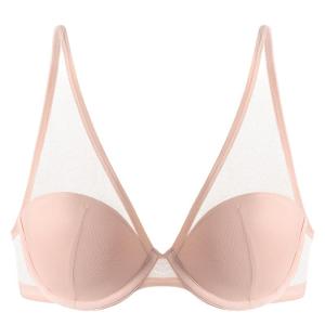 SHIYE | French Style Summer Bra Womens Deep V Neck Invisible Soft Steel Ring Underwear Small Chest Illusion Rabbit Ear Cup Thin Model