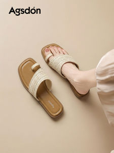 Agsdon | Summer Beach Wear Matching Dress Comfortable Woven Flat Sandals